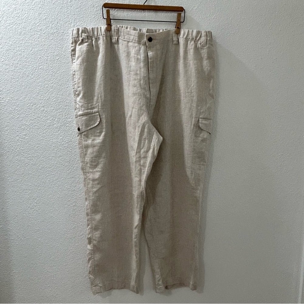 Caribbean cargo draw string linen pants